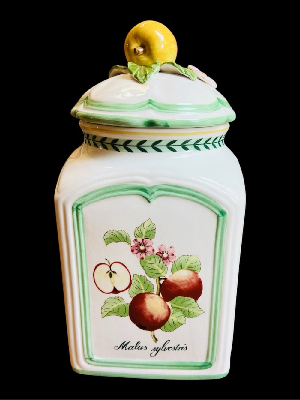 Villeroy & Boch French Garden Fleurence, Fruit: Large Apple Canister, 11"